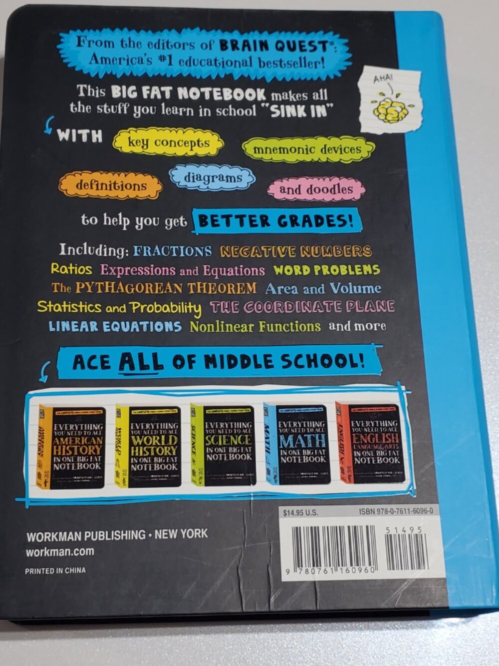 Title: Everything You Need to Ace Math in One Big Fat Notebook - Picture 3 of 8